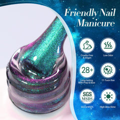 Born Pretty top coat gloss finish on nails showing durable shine and sealed manicure protection