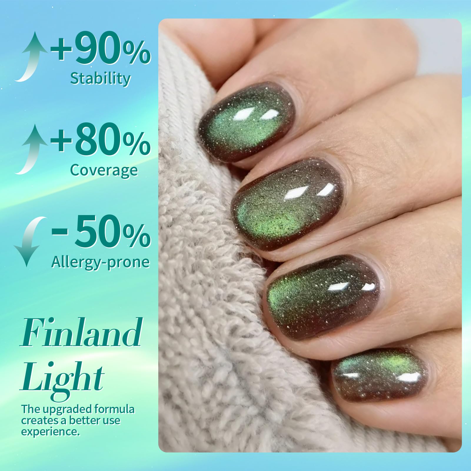 Born Pretty comparison with and without topcoat demonstrating enhanced gloss and protection