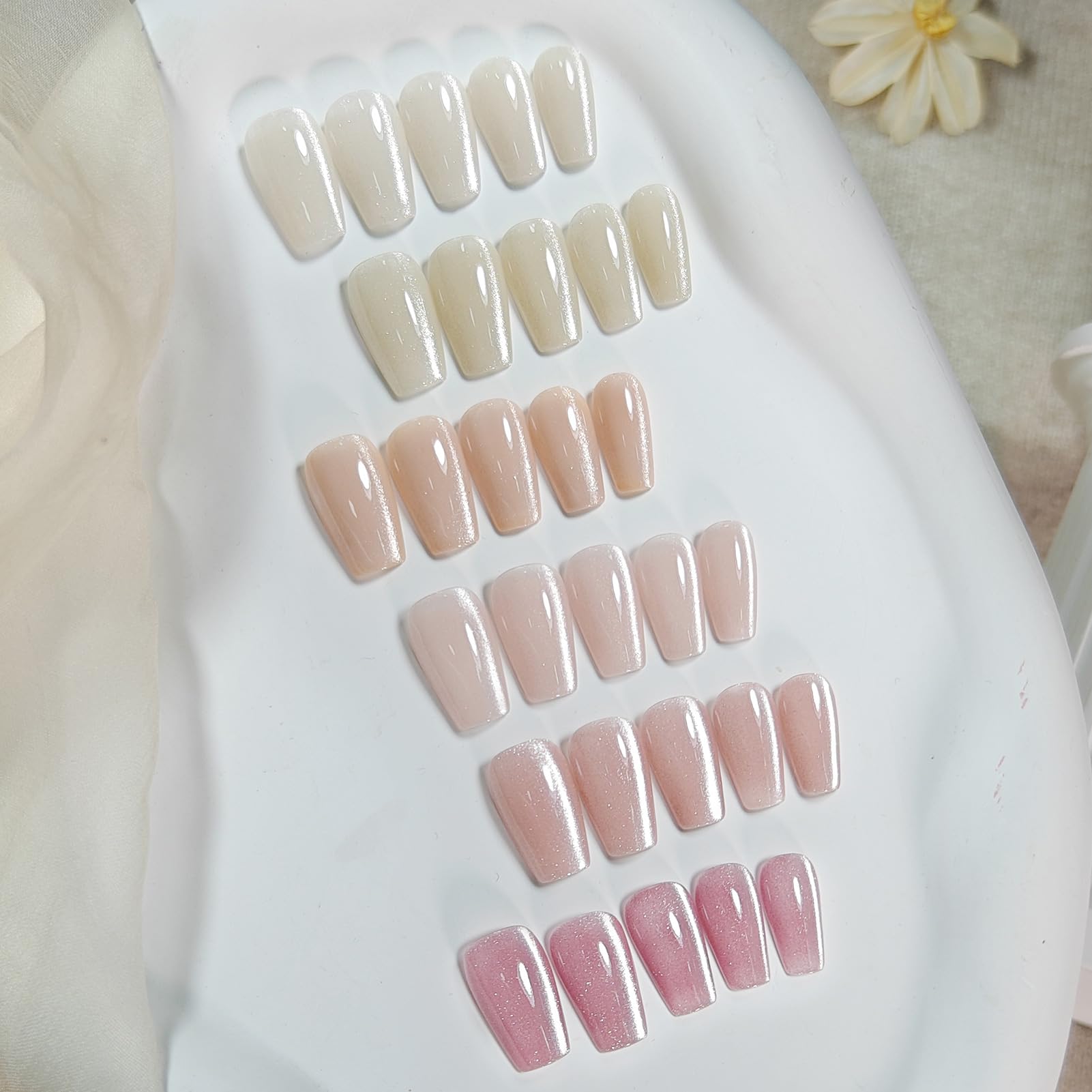 Born Pretty swatch fan with six shades illustrating color range and layering options