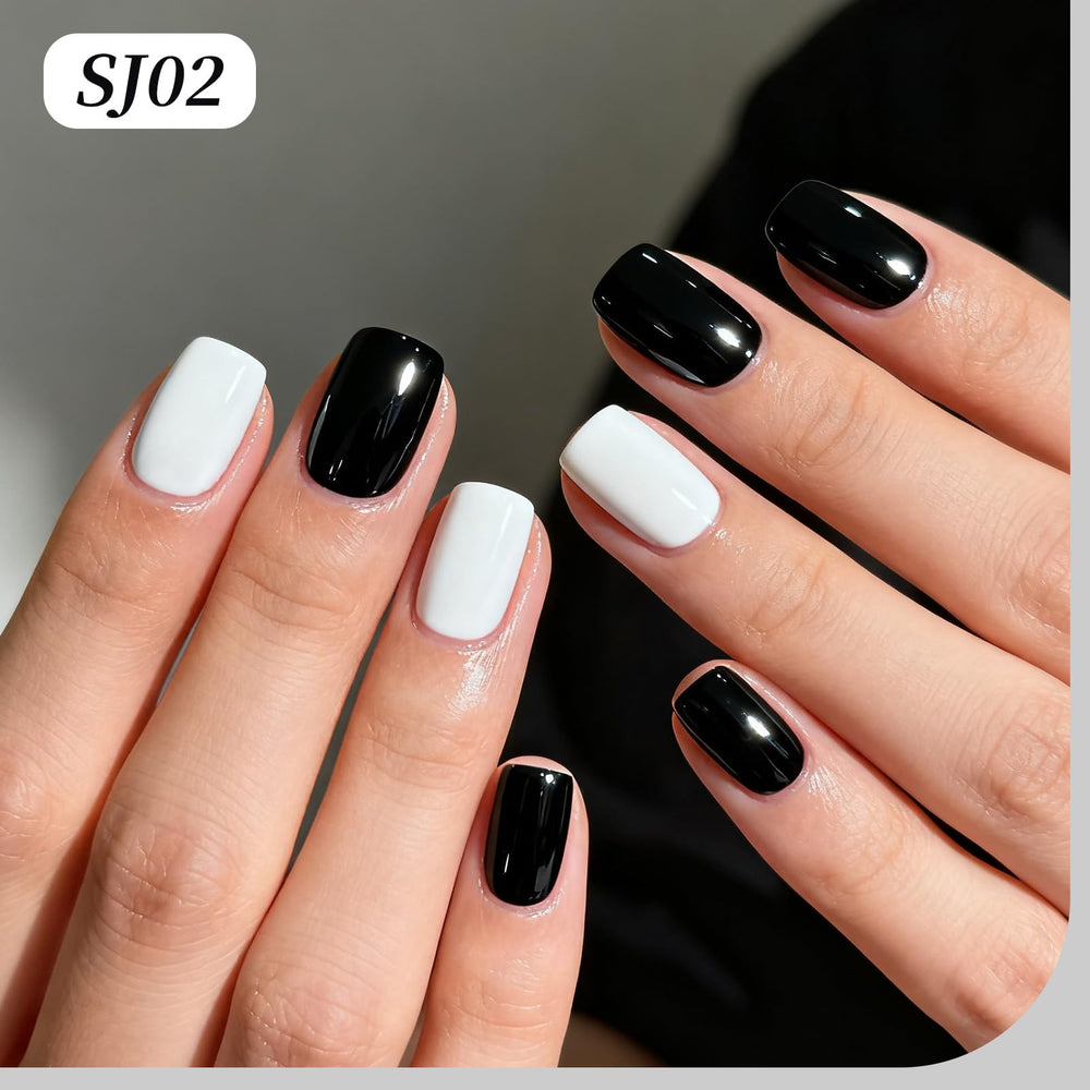Born Pretty snowflake nail art example showcasing white gel for detailed winter designs