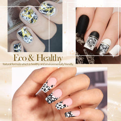 Born Pretty white stamping swatch demonstrating opaque contrast on nail