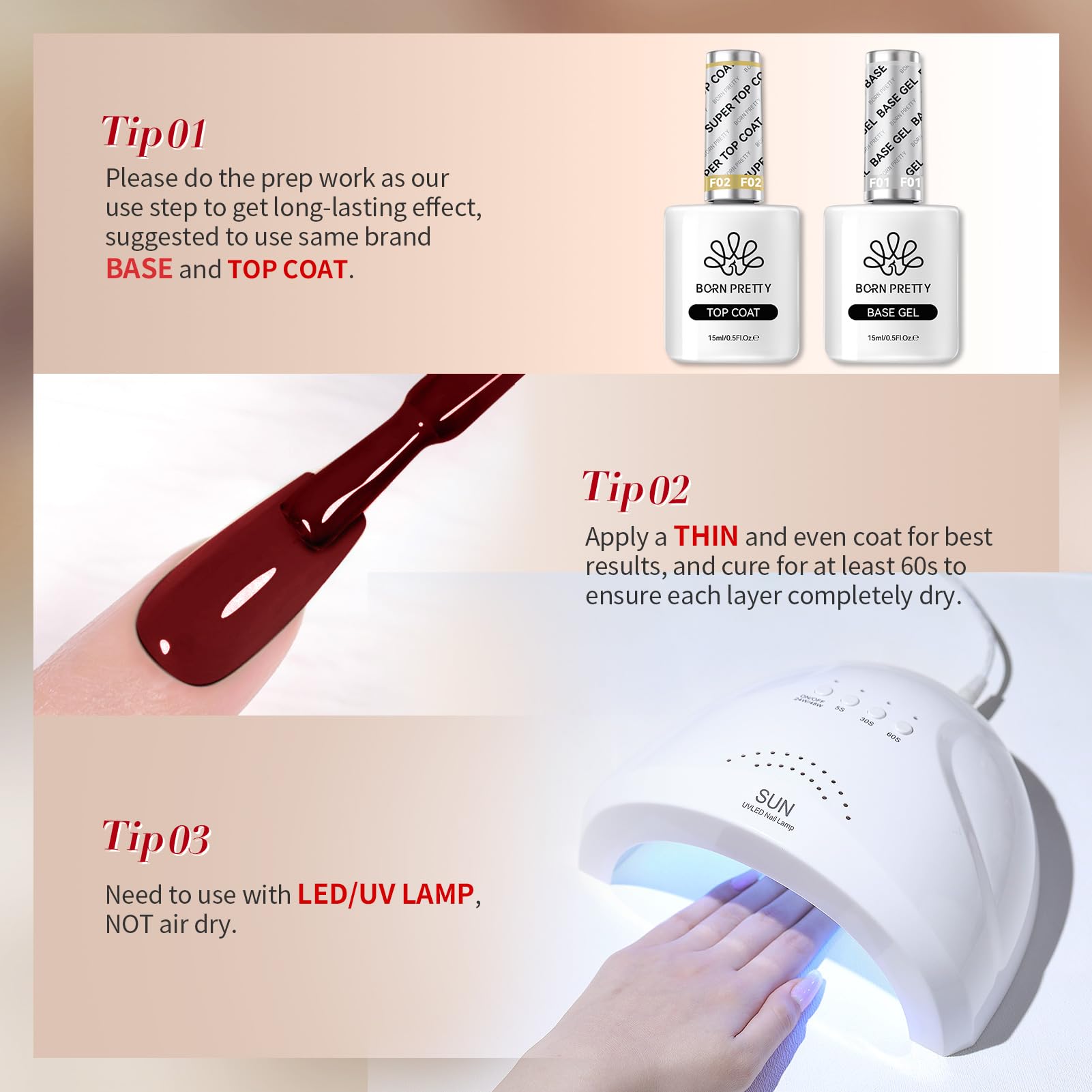 Born Pretty kit staged with lamp and brushes to illustrate salon-ready setup