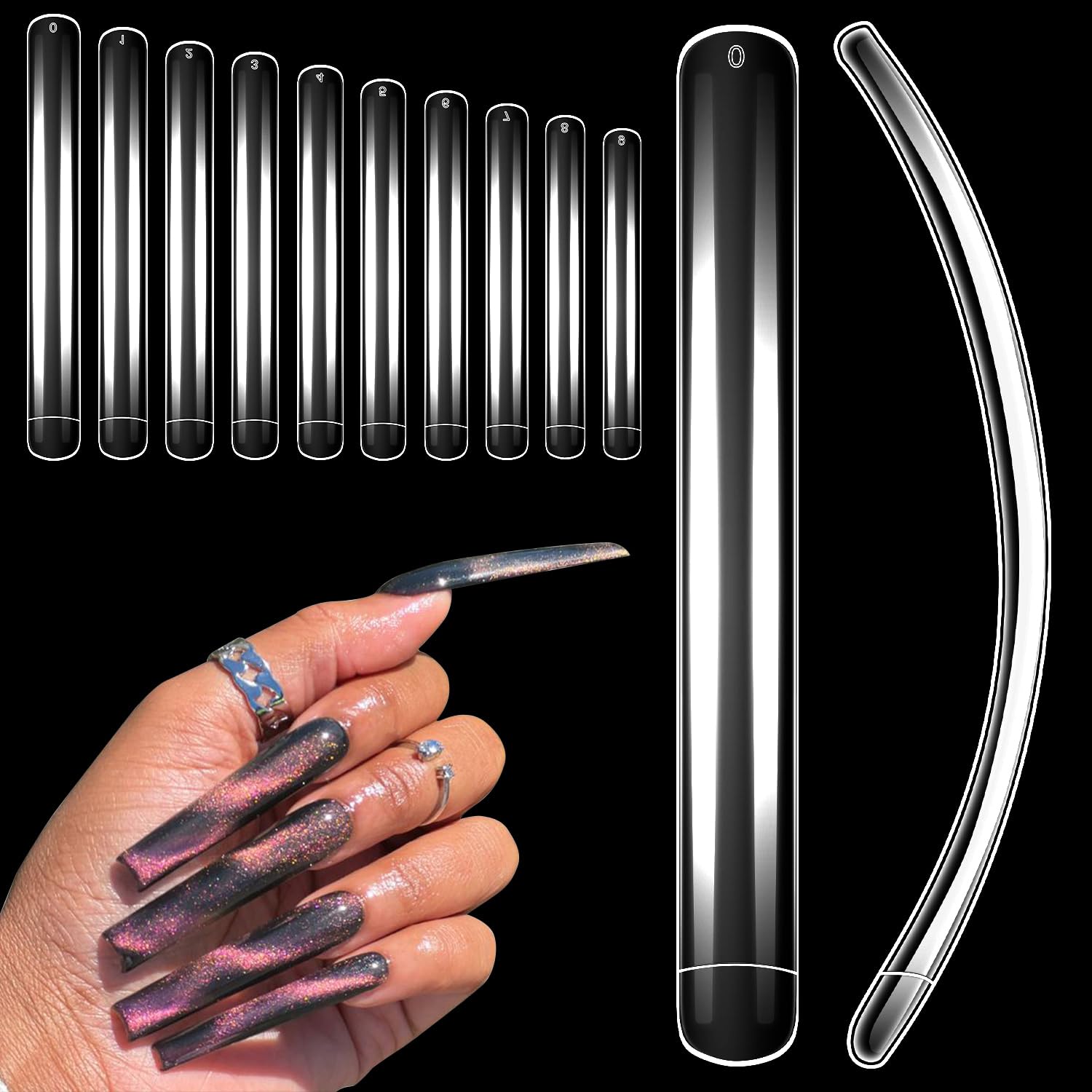 BORNBYME front packaging view showing 100 clear tips and durability