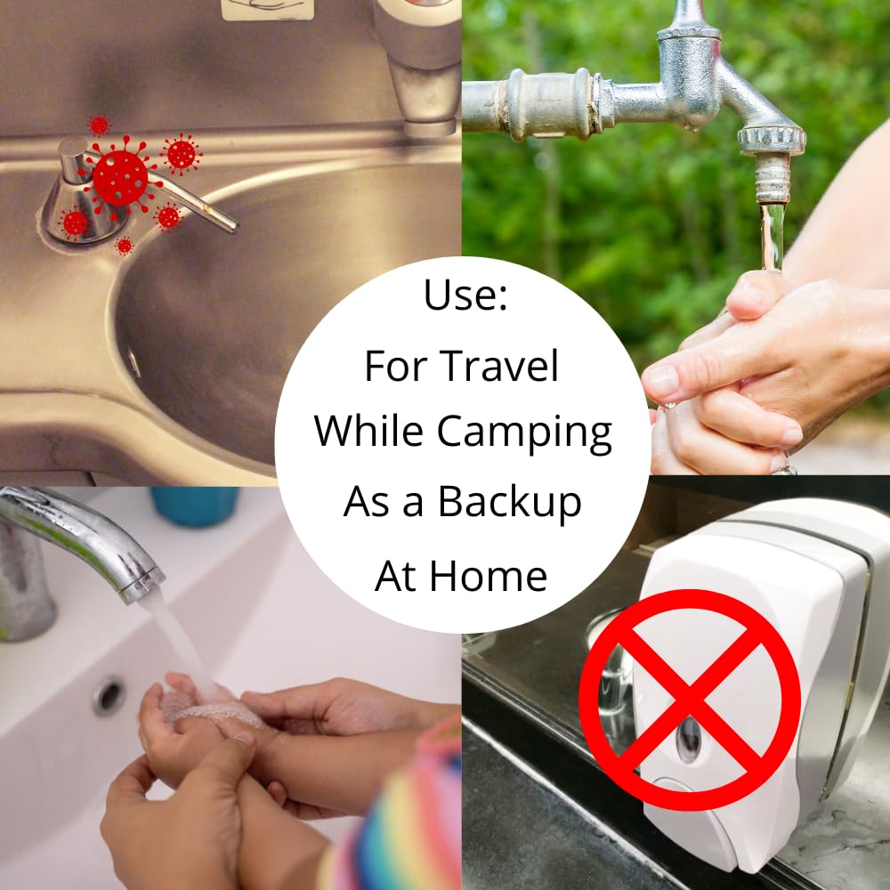 BORSALI used outdoors to wash hands after hiking for on-the-go cleaning