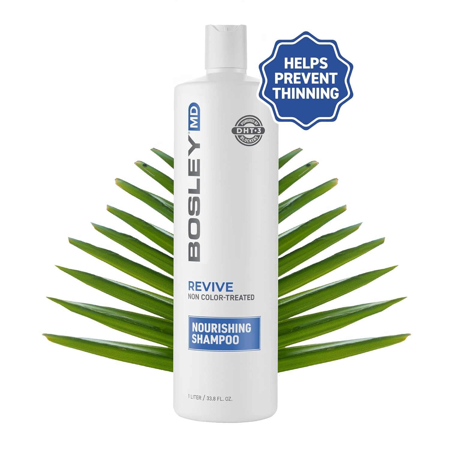BosleyMD BosRevive 33.8 fl oz size comparison illustrating value and longevity