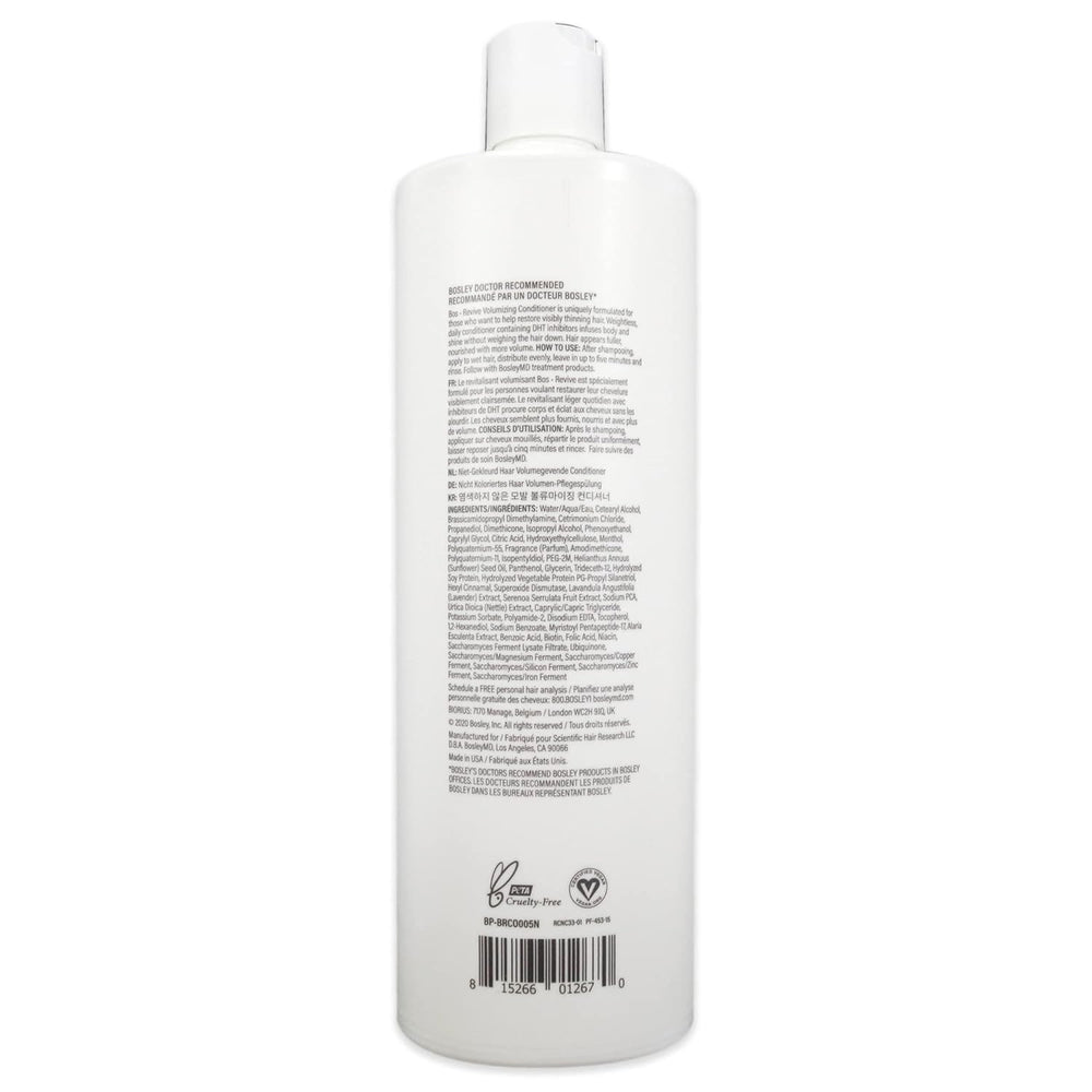 BosleyMD BosRevive creamy conditioner texture close-up for lightweight hydration benefit