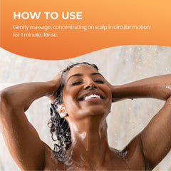 BosleyMD BosRevive shampoo texture dispensed on hand showing gentle, moisturizing lather