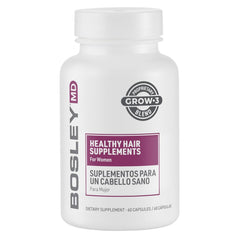 BosleyMD bottle front view showing supplement branding and two-month supply benefit