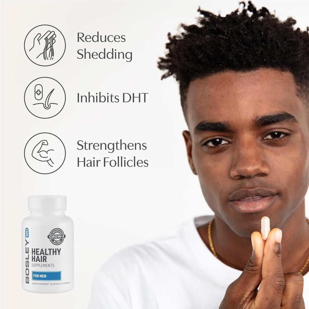 Close-up of BosleyMD capsule texture highlighting vegan, easy-to-swallow capsule
