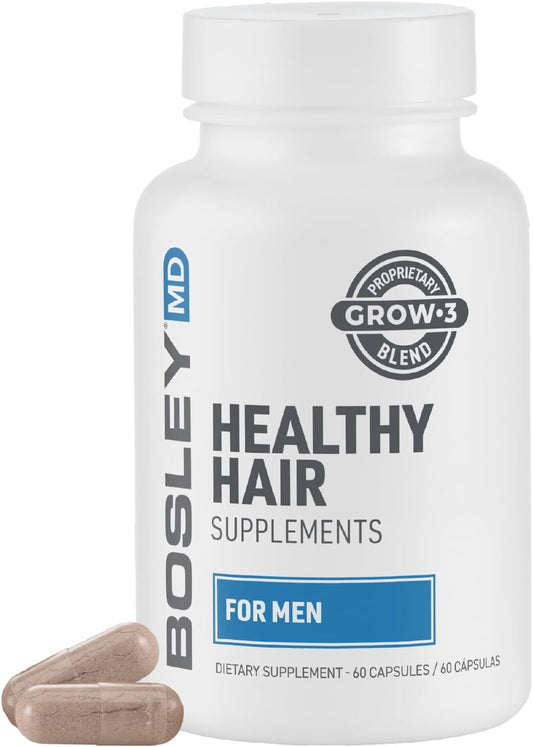 BosleyMD bottle front label showing product name and two-month supply benefit
