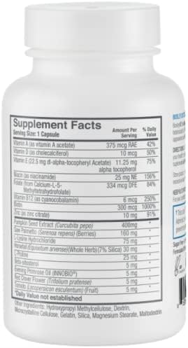 BosleyMD nutritional facts label close-up showing vitamins and minerals included