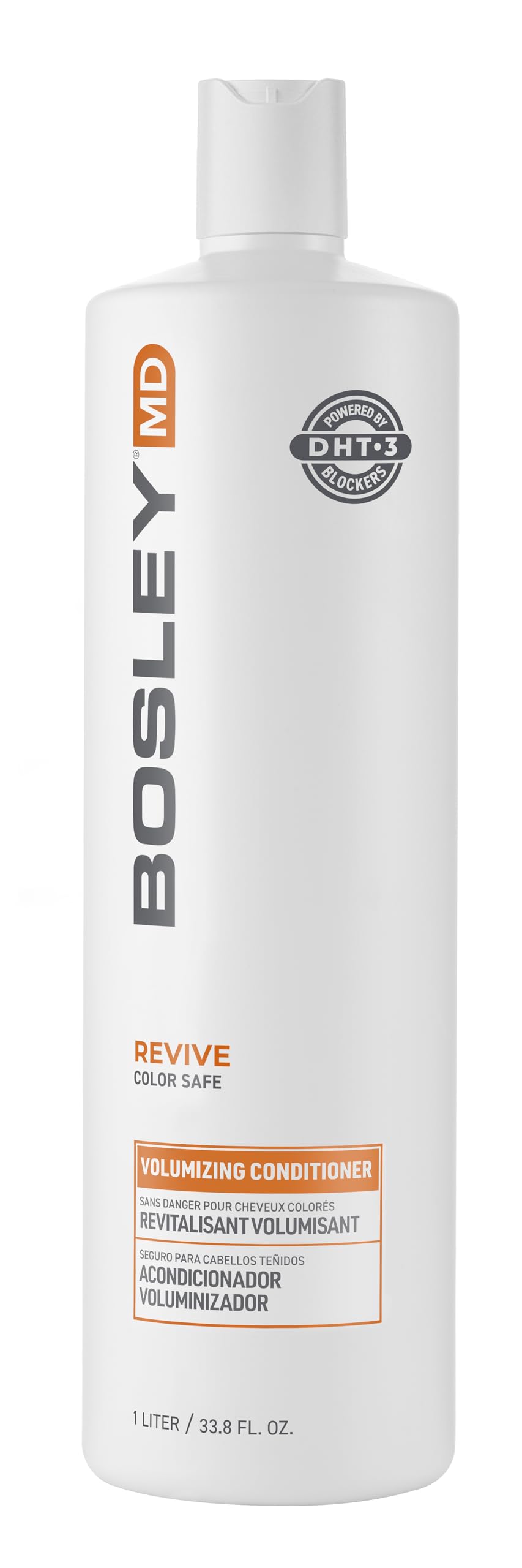 BosRevive front bottle shows full 33.8 oz size and clean branding benefit
