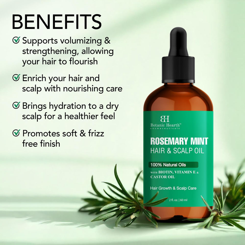 Botanic Hearth applying oil to scalp illustrating nourishment and soothing