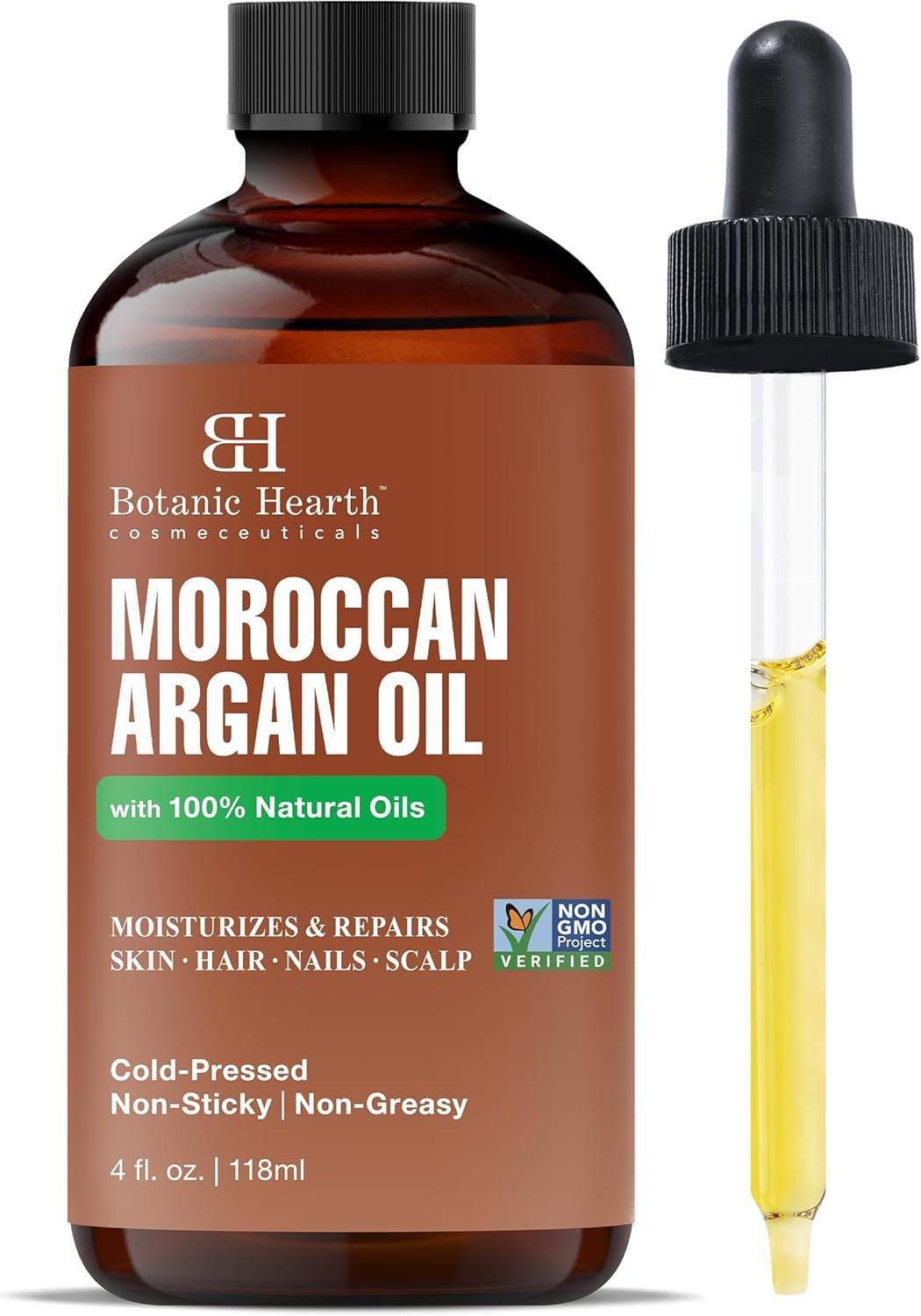 Botanic Hearth bottle front view showing clean packaging and size benefit