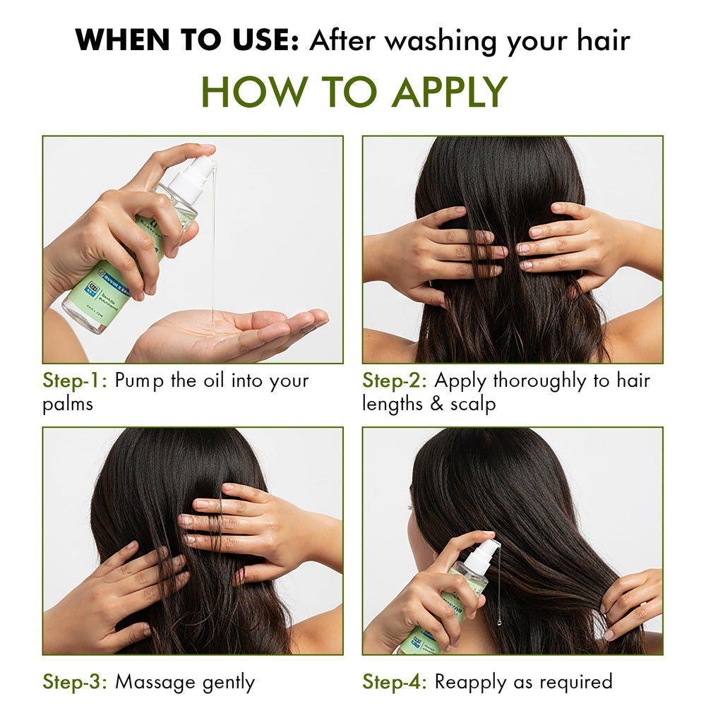 Botanic Hearth finished dry hair showing glossy frizz-free look