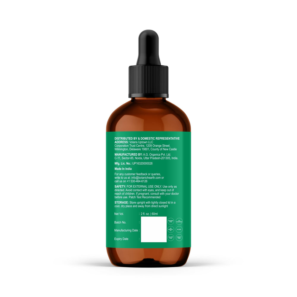 Botanic Hearth label close-up highlighting natural ingredients and benefits