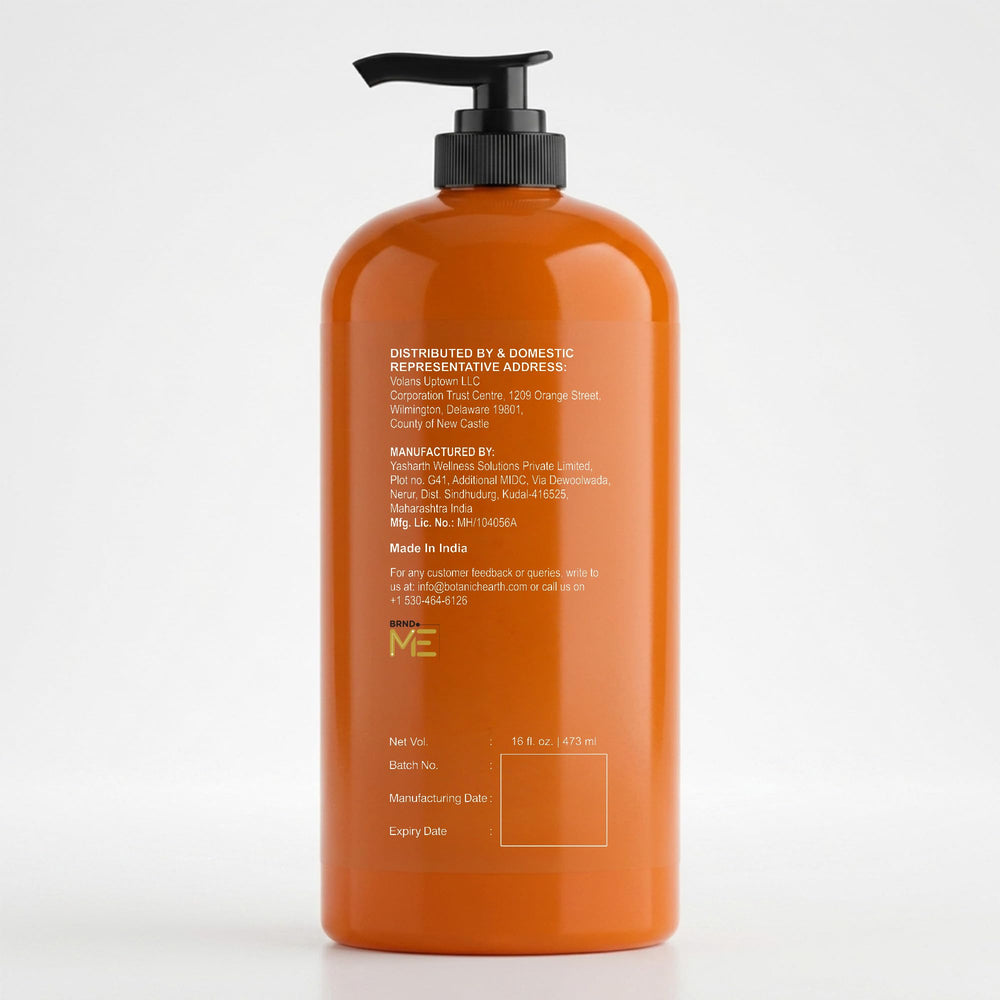 Botanic Hearth bottle on shelf lifestyle shot suggesting attractive bathroom display and aroma
