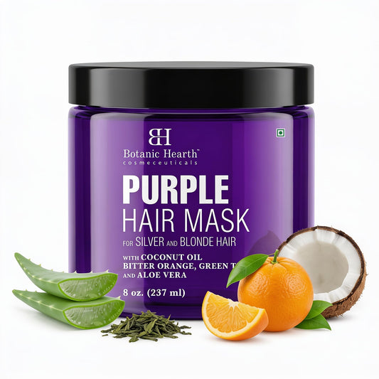 Botanic Hearth front packaging showing purple mask and benefits