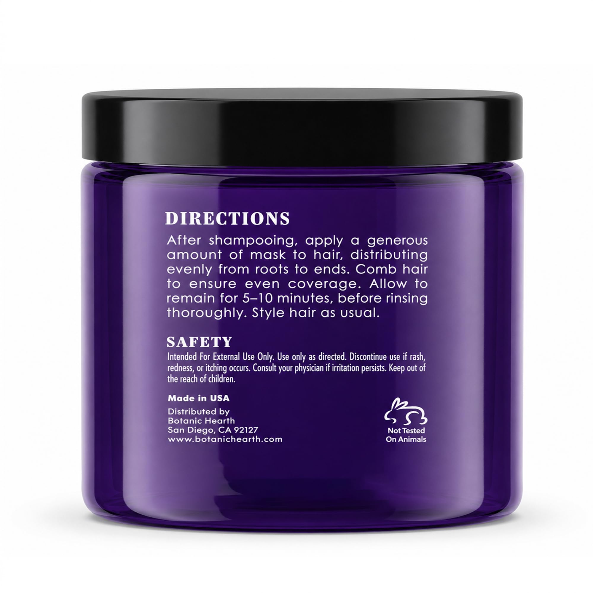 Botanic Hearth ingredients label closeup highlighting gentle formula