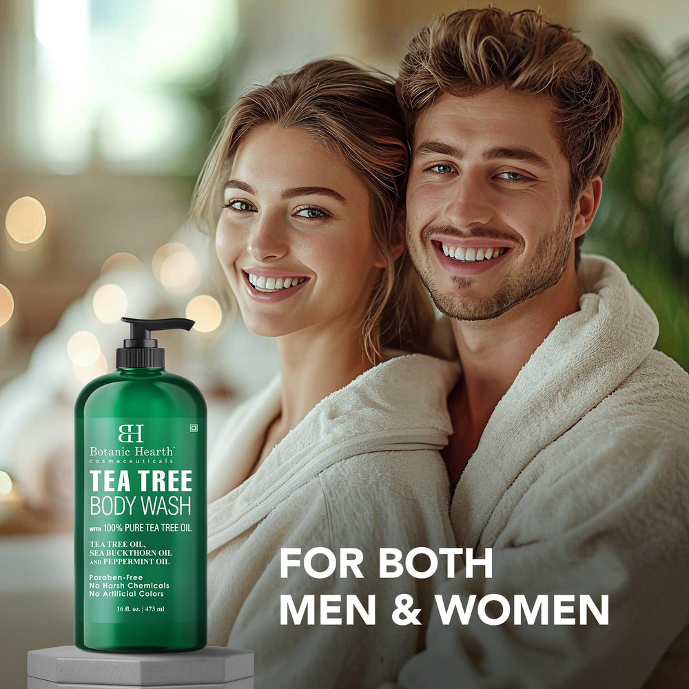 Botanic Hearth tea tree peppermint sea buckthorn ingredients shown to emphasize botanical benefits
