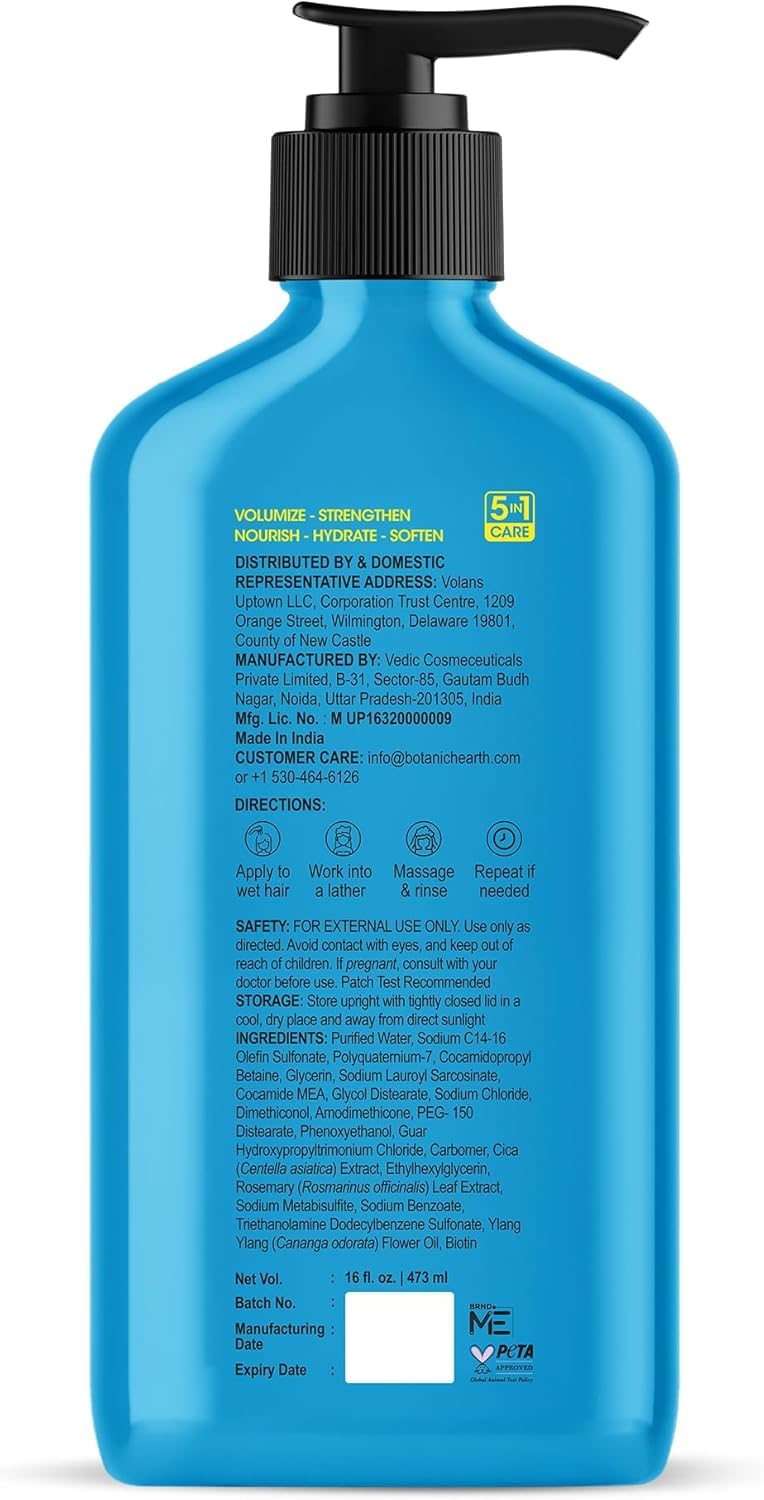 Botanic Hearth pump dispensing shampoo showing smooth lightweight texture