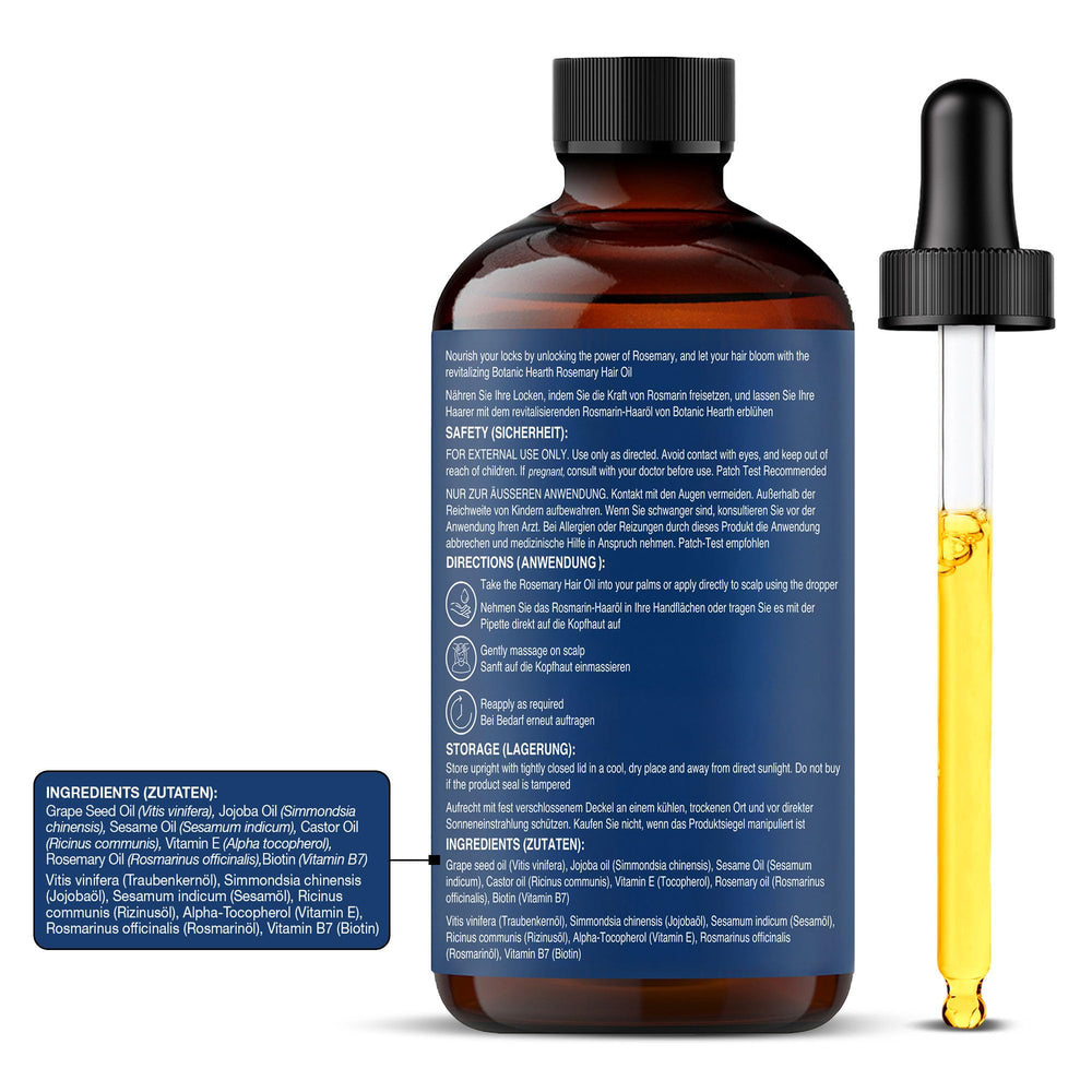 Botanic Hearth clear oil texture droplet demonstrating lightweight absorption