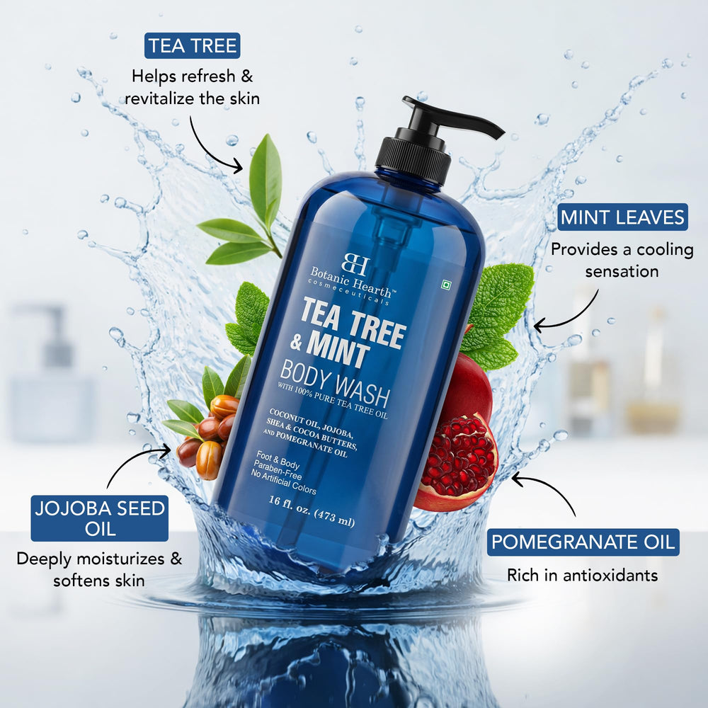 Botanic Hearth 16oz bottle beside hand showing true size and value