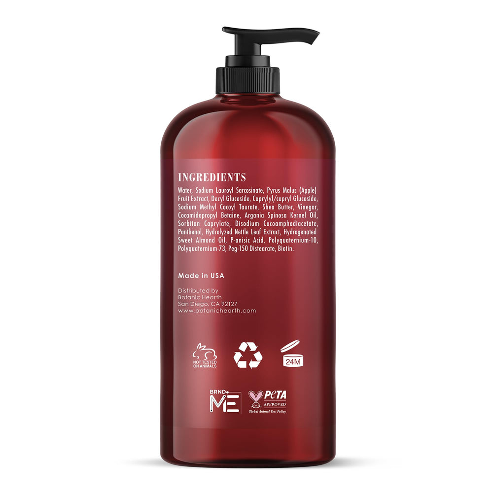 Botanic Hearth 16 fl oz bottle beside ruler for accurate size