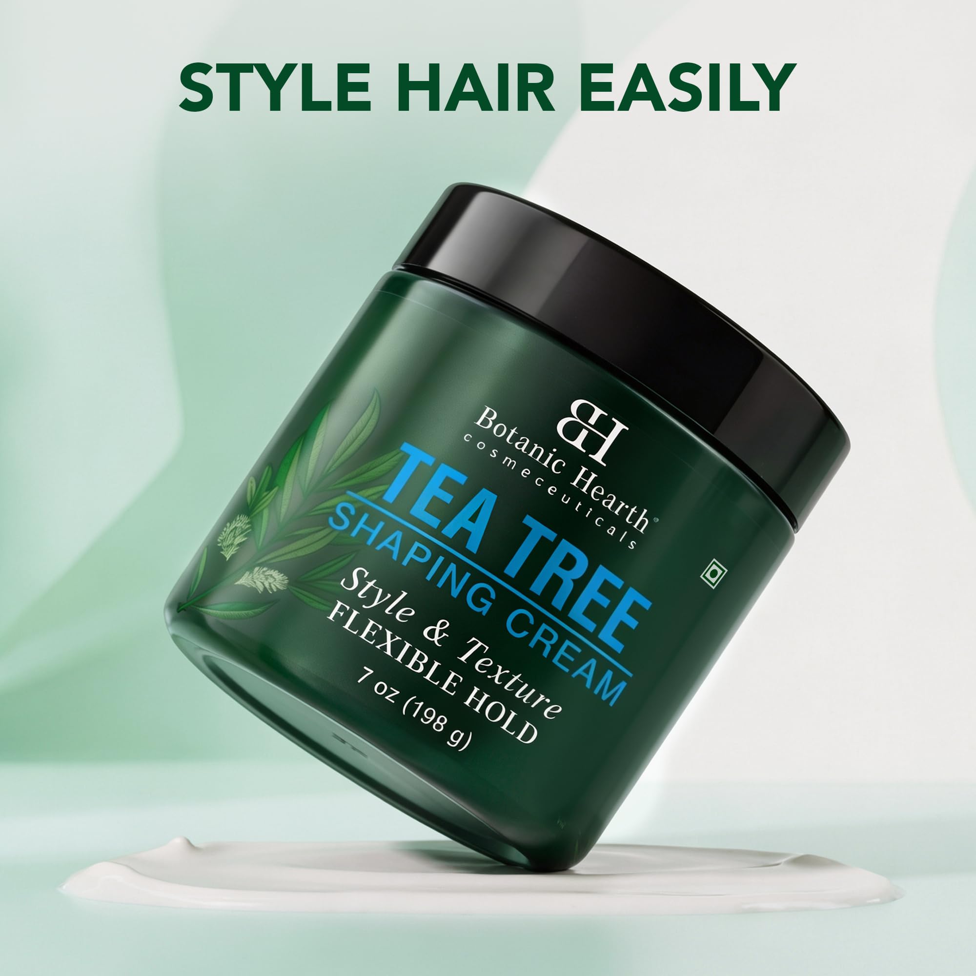 Botanic Hearth applied to damp hair illustrating controlled styling benefit