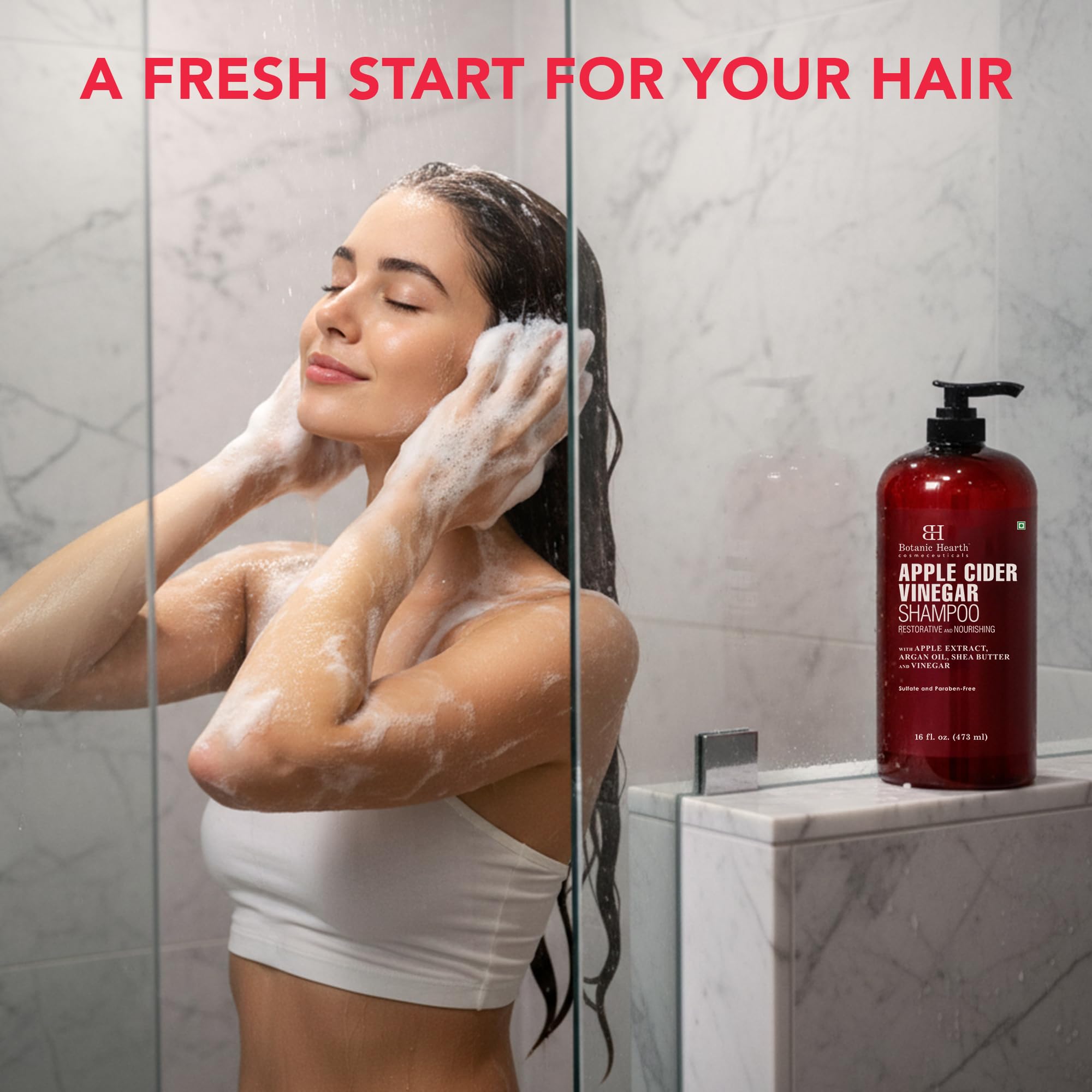 Botanic Hearth shampoo lather texture demonstrating gentle cleansing