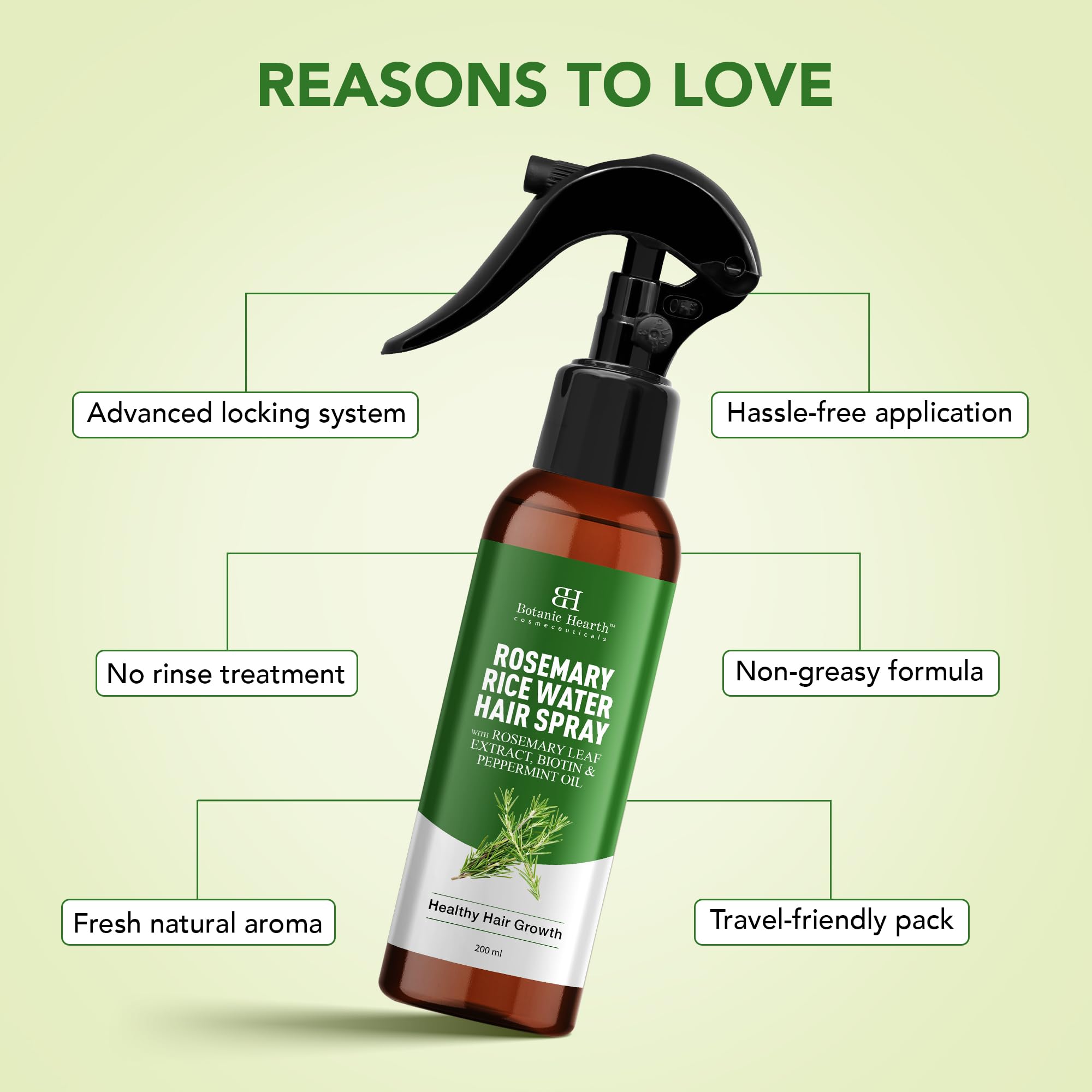 Botanic Hearth mist on hand showing lightweight, non-greasy texture