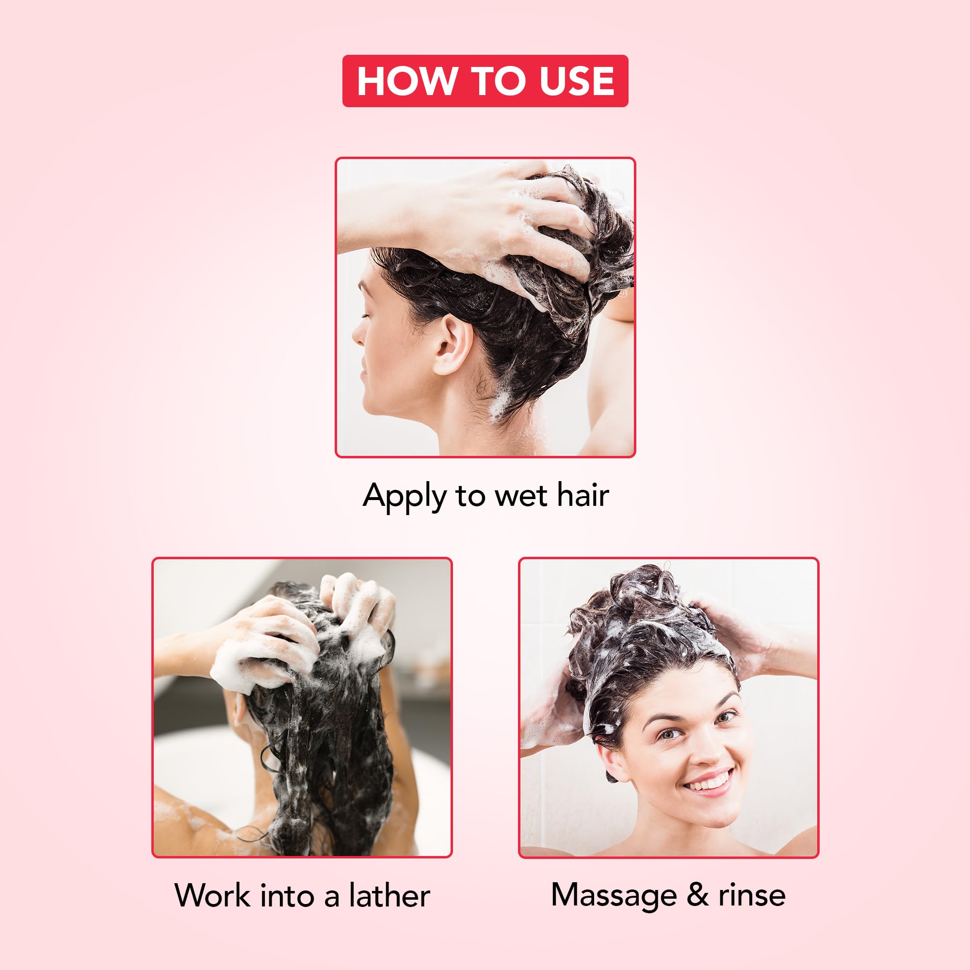 Botanic Hearth shampoo applied in shower to refresh scalp