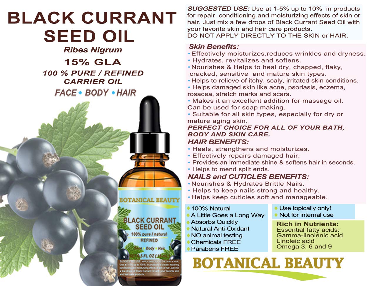 Botanical Beauty massaged into nails and cuticles promoting stronger nails