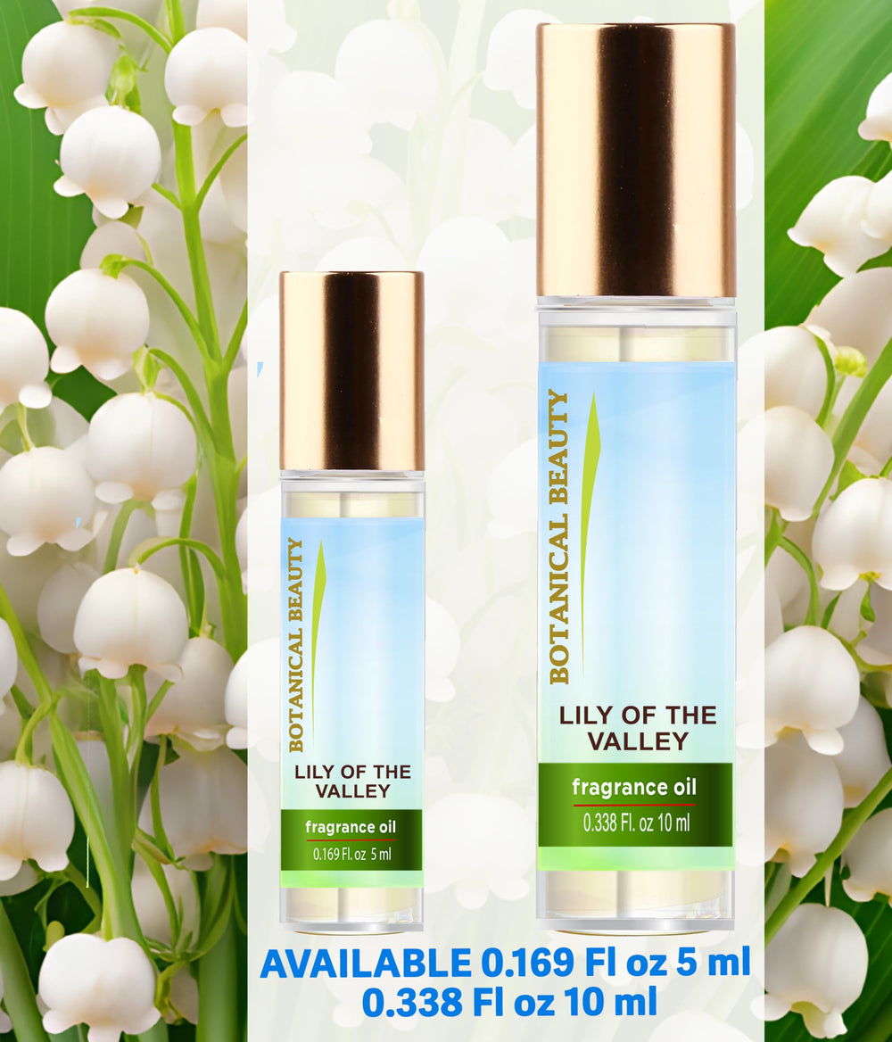 Botanical Beauty roll-on beside lily flowers in lifestyle scene, elegant floral appeal
