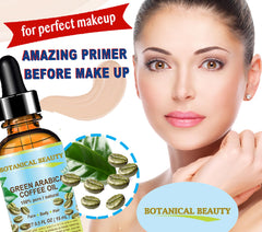 Botanical Beauty pouring oil into hand to show easy application