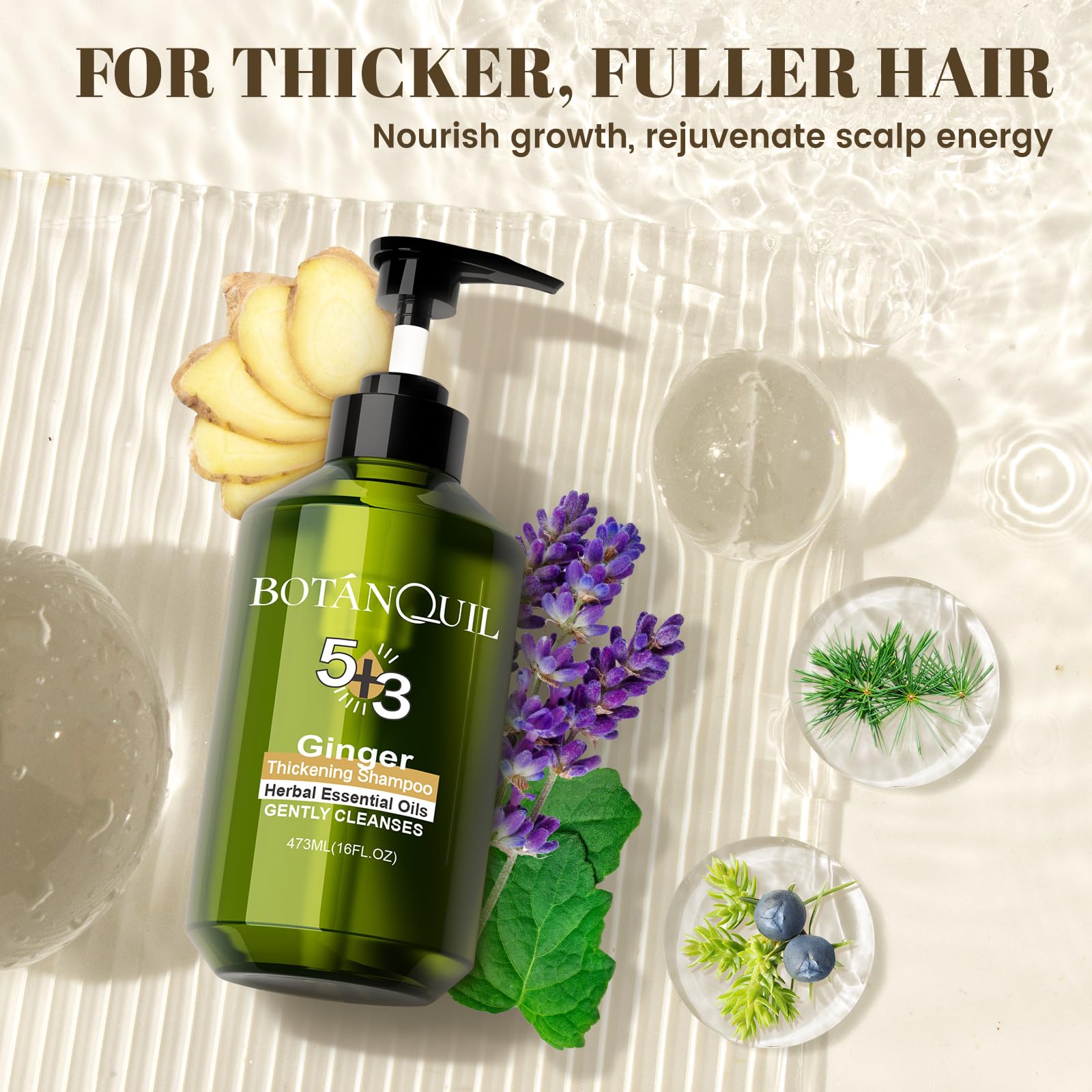 BOTANQUIL rich lather texture from shampoo delivering gentle cleansing benefit