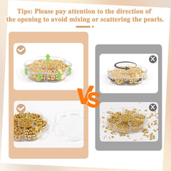 BOUBONI compartmented storage box with pearls for tidy organization and fast selection
