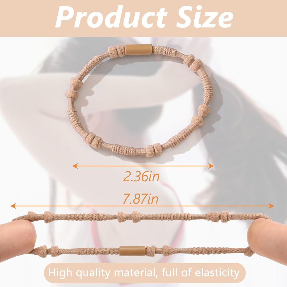 Bouiexye hair tie holding a high ponytail on thick hair, demonstrating secure hold