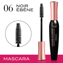 Bourjois wand close-up revealing curved brush for lift and separation benefit: precise application