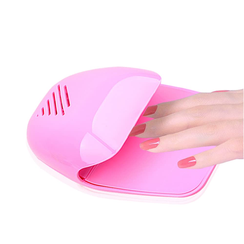 Bovmics front view showing pink fan dryer and easy use benefit