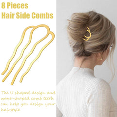 BOYIVI comb inserted in a bun demonstrating firm hold and neat styling