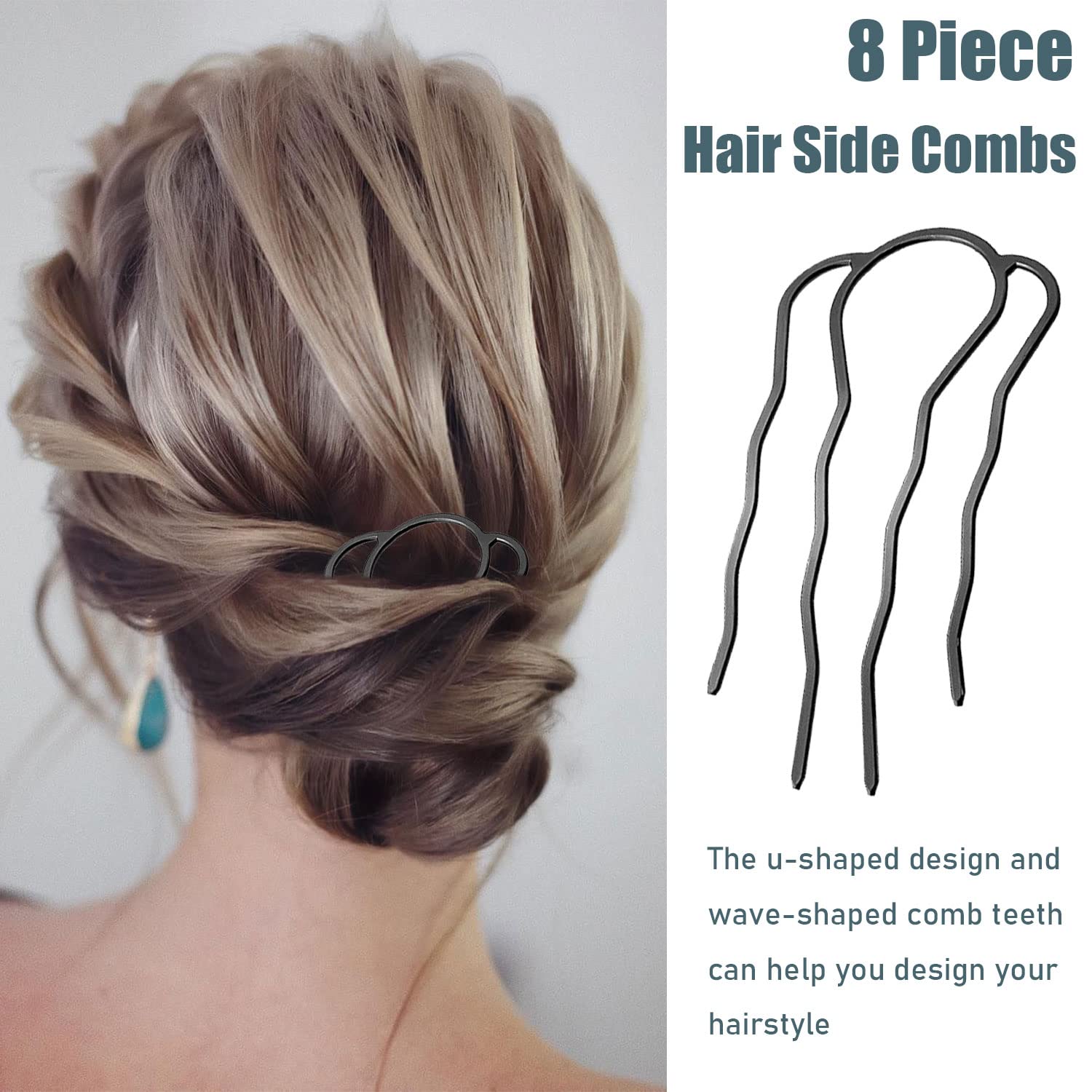 BOYIVI hair fork holding a low bun for long-lasting, neat updo