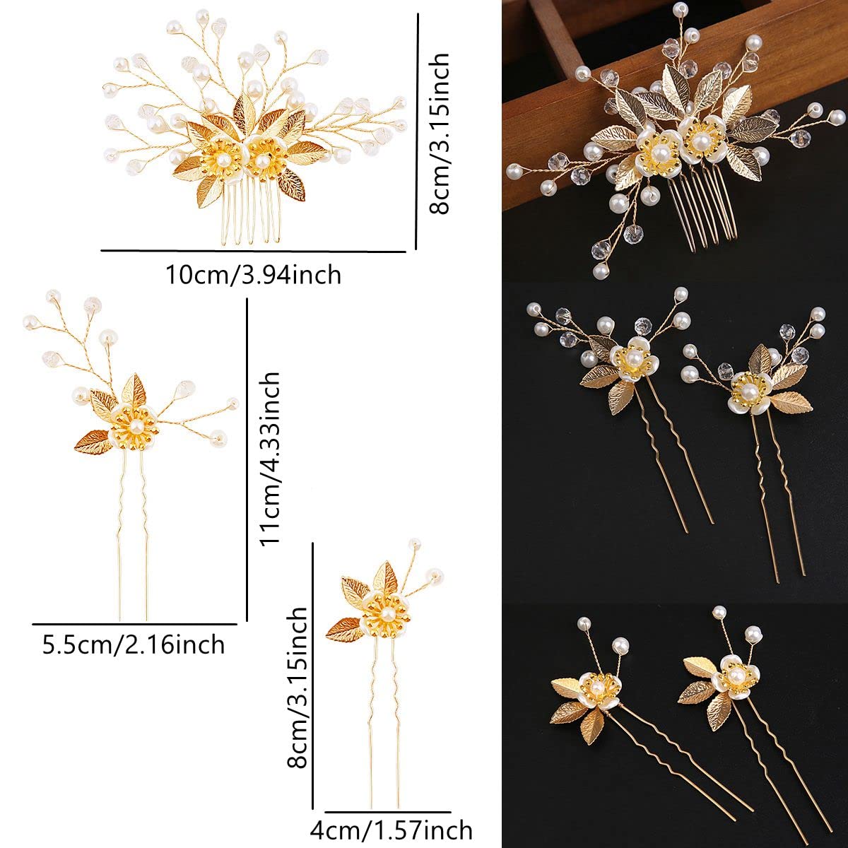 BOYIVI hairpins placed in bridal updo demonstrating secure hold and polished look