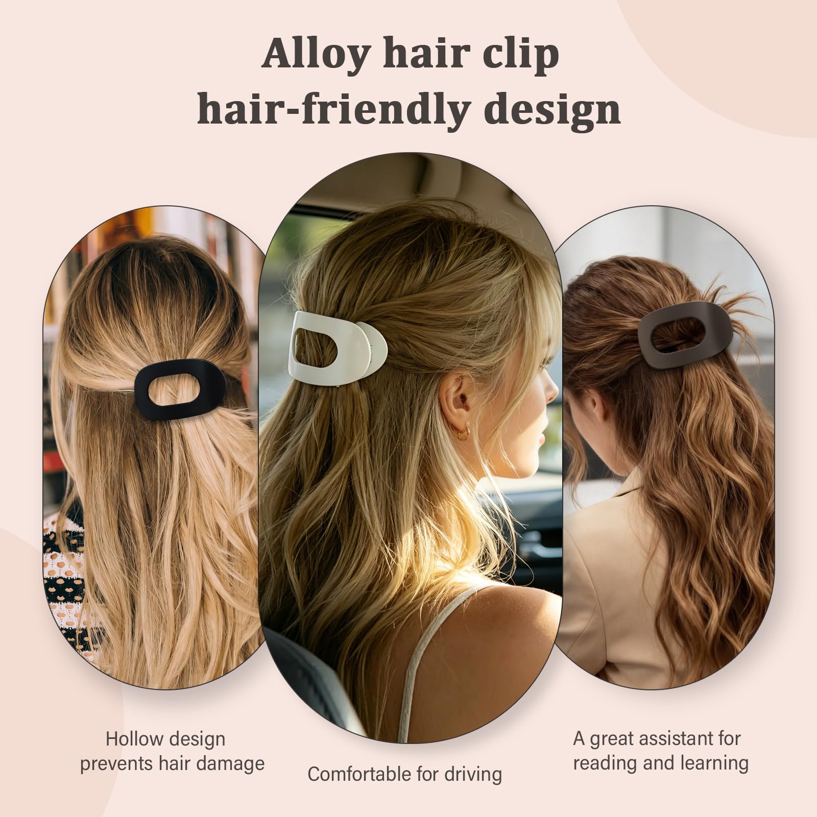 B.PHNE clip in use securing a half-up bun shows stability and daily styling benefit