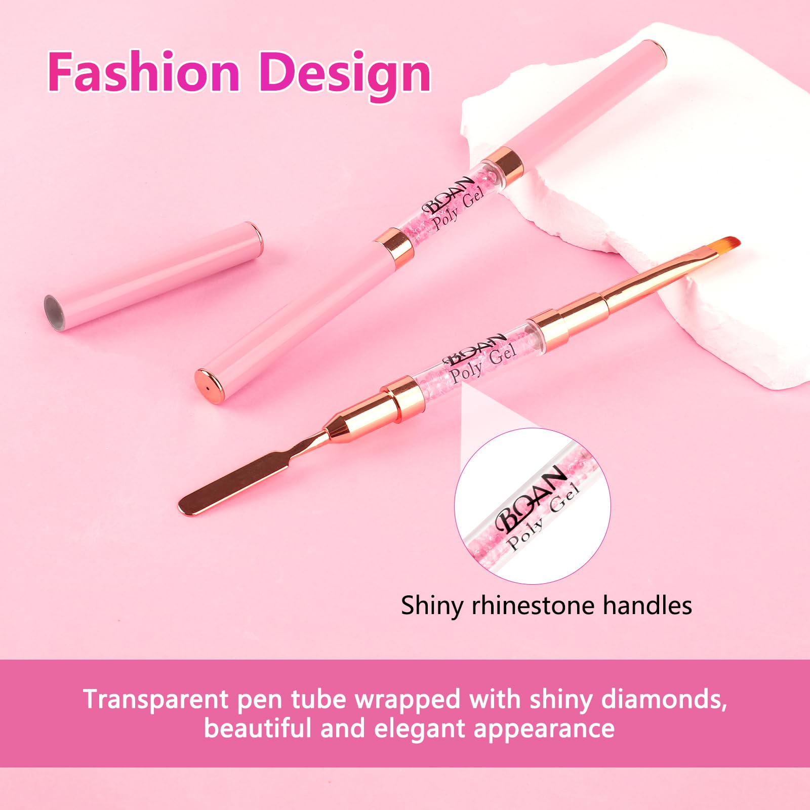 BQAN nylon brush bristles close-up for precise smoothing and shaping
