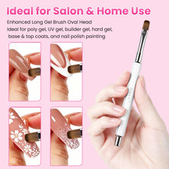 BQAN brush in use applying builder gel for precise control