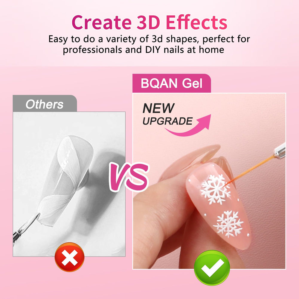 BQAN white gel texture close up showing smooth application