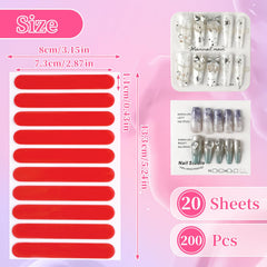 BQAN close-up of pre-cut clear adhesive tabs highlighting neat edges and strength