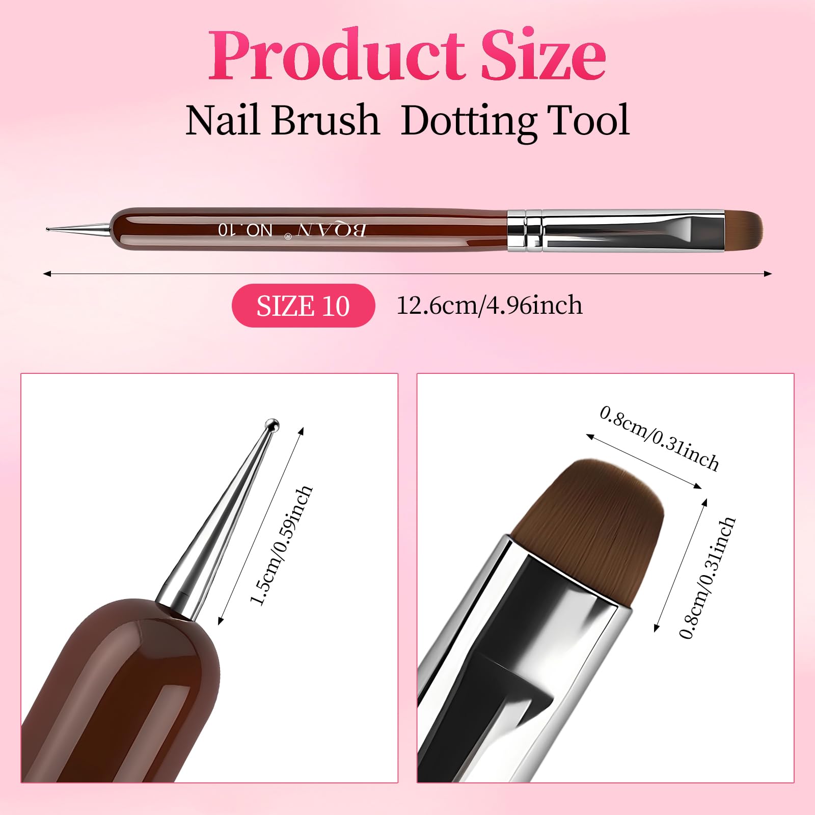 BQAN flat head close-up highlighting smooth poly gel spreading for even application