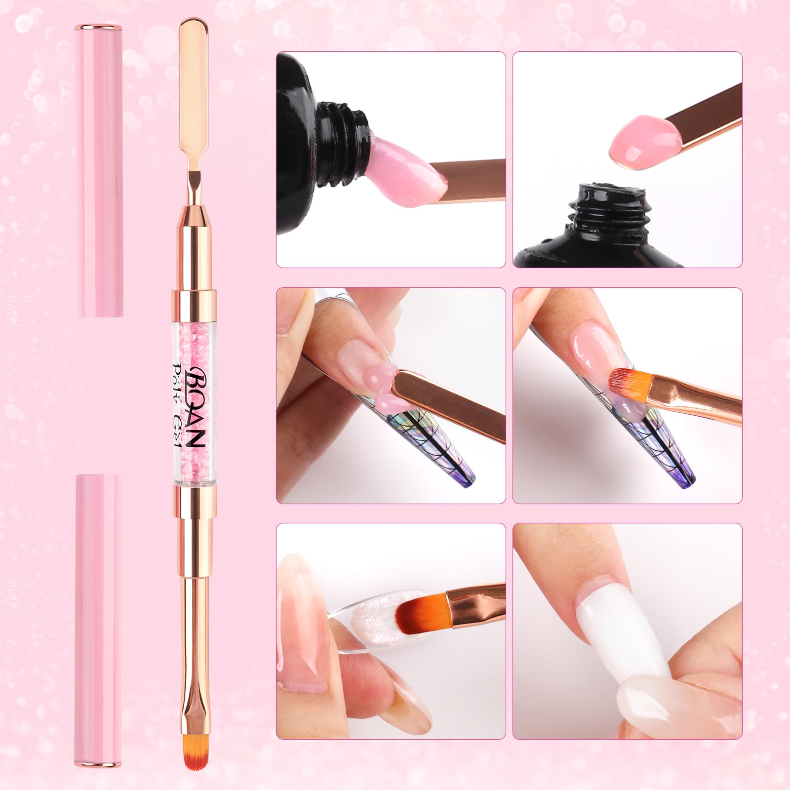BQAN stainless steel picker tip close-up for accurate gel placement